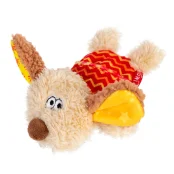 М'яка іграшка GiGwi Plush, плюшевий песик, з пищалкою, текстиль, 13 см