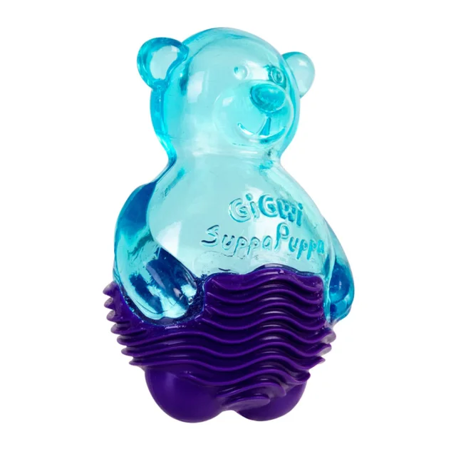 Игрушка GiGwi Suppa Puppa, для щенка, для зубов, мишка с пищалкой, резина, 9 см