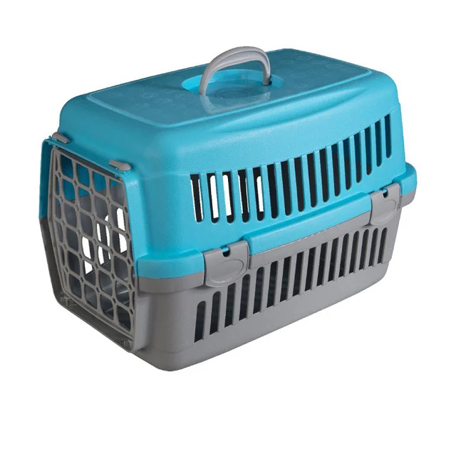 Переноска AnimAll CNR-102 для кошек и собак, серо-голубая, 48.5×32.5×32.5 см