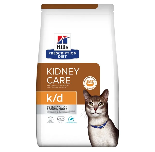 Сухой корм Hill's PD Feline k/d, при заболевании почек и сердечной недостаточностью у кошек, с тунцем, 1.5 кг