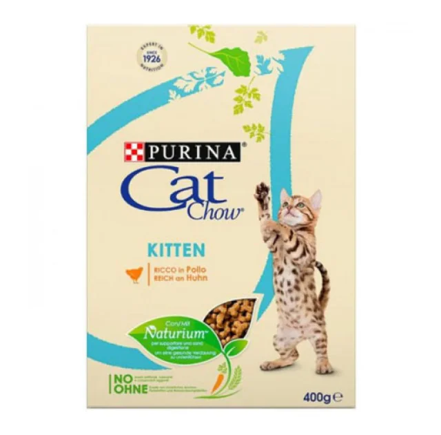 Сухой корм Purina Cat Chow Kitten для котят, с курицей, 400 г