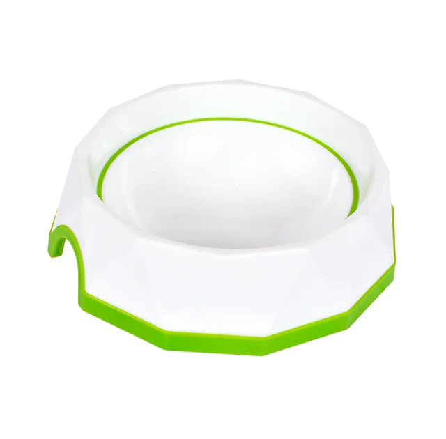 Миска AnimAll Диамант, для собак, 500 мл, зелено-белая