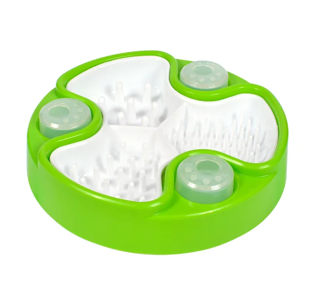 Интерактивная миска-игрушка AnimAll для медленного кормления, зелено-белая