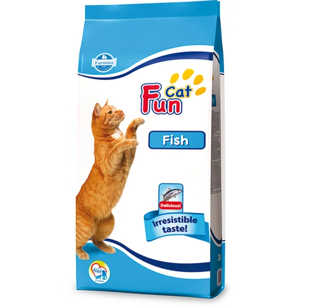 Повнораціонний сухий корм Farmina Fun Cat, для дорослих котів, з рибою, 20 кг