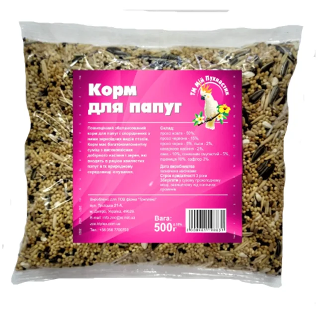 Корм Мой пушистик, для папугаев, 500 г