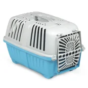 Переноска MPS Pratiko 1 для кошек и собак до 8 кг, голубая, 48×31.5×33 см