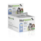 Таблетки KRKA Милпразон от глистов для собак весом менее 5 кг, 2.5 мг/25 мг, 4 таб