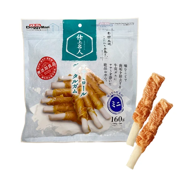 Жевательное лакомство DoggyMan Chicken Filet Dental Gum, вяленая курица, 6 см, для собак, 160 г