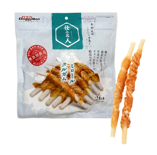 Жевательное лакомство DoggyMan Chicken Filet Dental Gum, вяленая курица, 12 см, для собак, 156 г