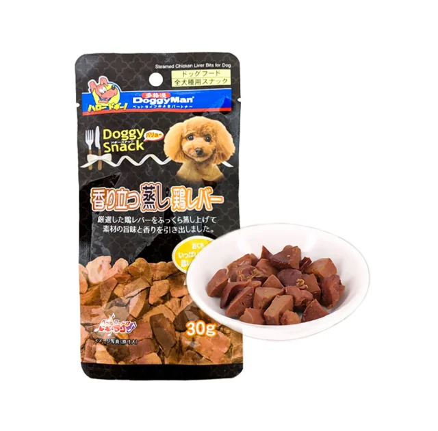 Лакомство DoggyMan Steamed Chicken Liver Bits, куриная печень на пару, для собак, 30 г