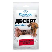 Лакомство Природа Десерт для собак, говядина-бекон, 550 г