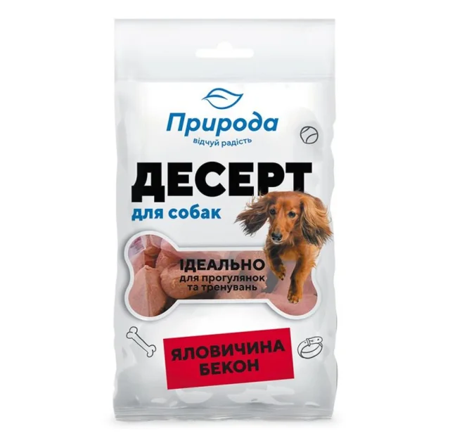 Лакомство Природа Десерт для собак, говядина-бекон, 550 г
