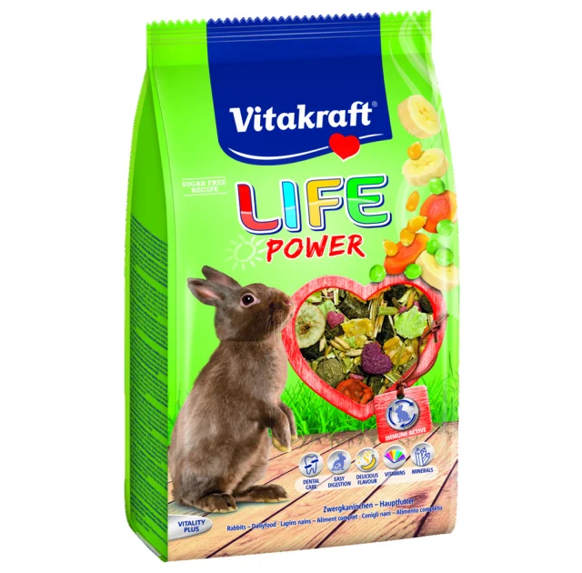 Корм Vitakraft LIFE Power меню с бананом для кроликов, 600 г