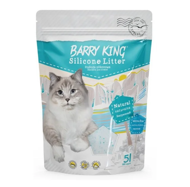 Силікагелевий наповнювач Barry King для котячого туалету, дрібна фракція, без аромату, 5 л