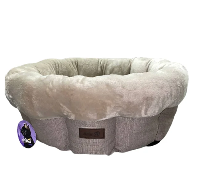 Лежак AnimAll Mary M Beige для собак, бежевий, 60×60×17 см