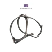 Шлея Cristel для собак, из кожи зенит, прошитый, хамелеон, 10 мм / 29-35 см / 37-47 см, сиреневый