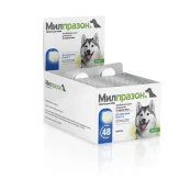 Таблетки KRKA Мілпразон від глистів для собак вагою понад 5 кг, 12.5 мг/125 мг, 4 таб