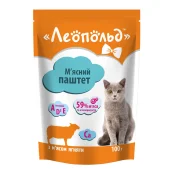 Влажный корм Леопольд Паштет-мусс с ягненком, для кошек 100 г
