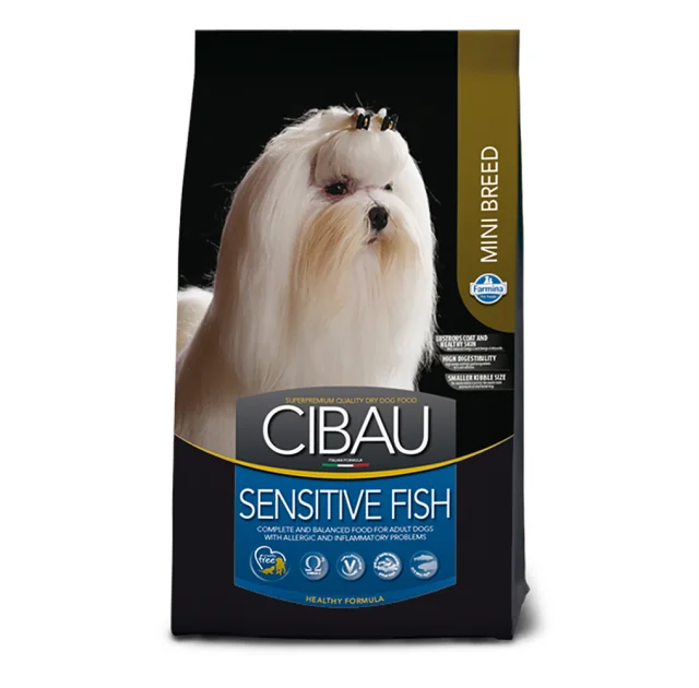 Сухой корм Farmina Cibau Sensitive Adult для собак мелких пород с чувствительным пищеварением, рыба, 2.5 кг