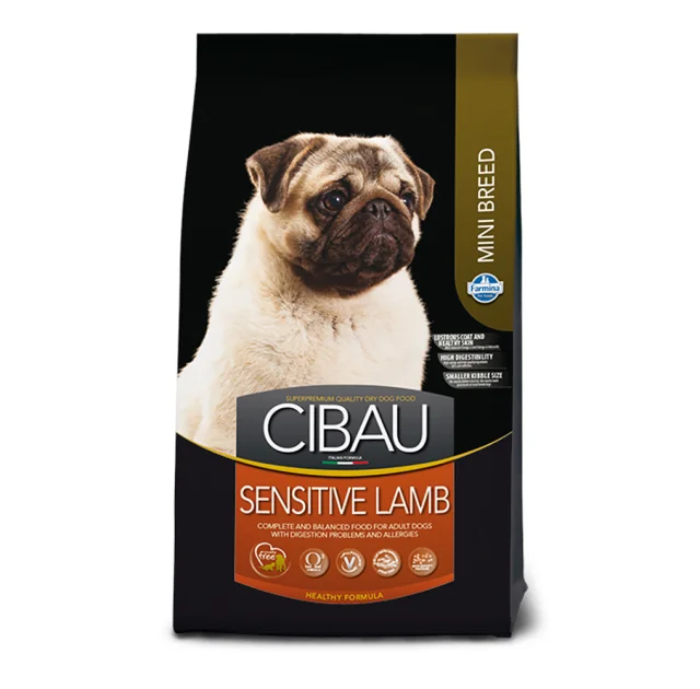 Сухой корм Farmina Cibau Sensitive Adult для собак мелких пород с чувствительным пищеварением, ягнёнок, 2.5 кг