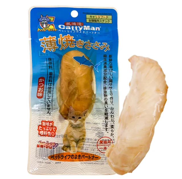 Ласощі CattyMan Chicken Fillet Bonito для котів, філе курки з макрелью, 26 г