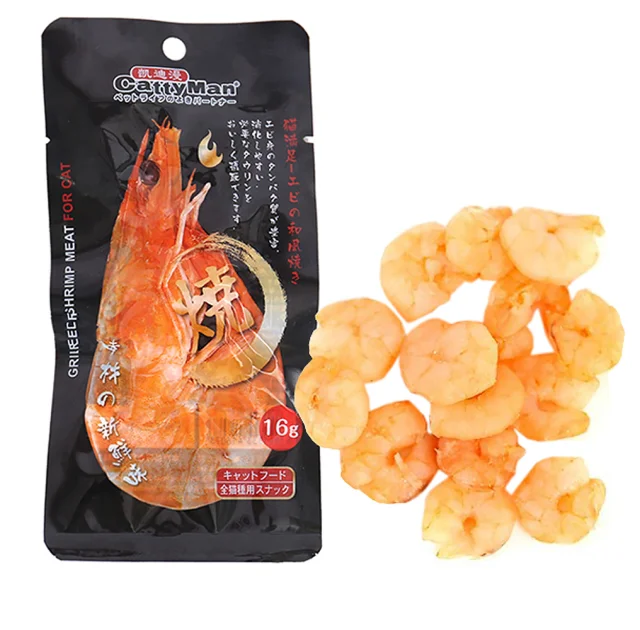 Ласощі CattyMan Grilled Shrimp для котів, креветка на грилі, 16 г