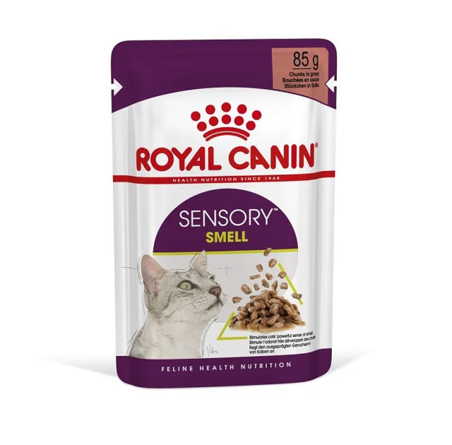 Влажный корм Royal Canin Sensory Smell Gravy для кошек привередливых к аромату, кусочки в соусе, 85 г