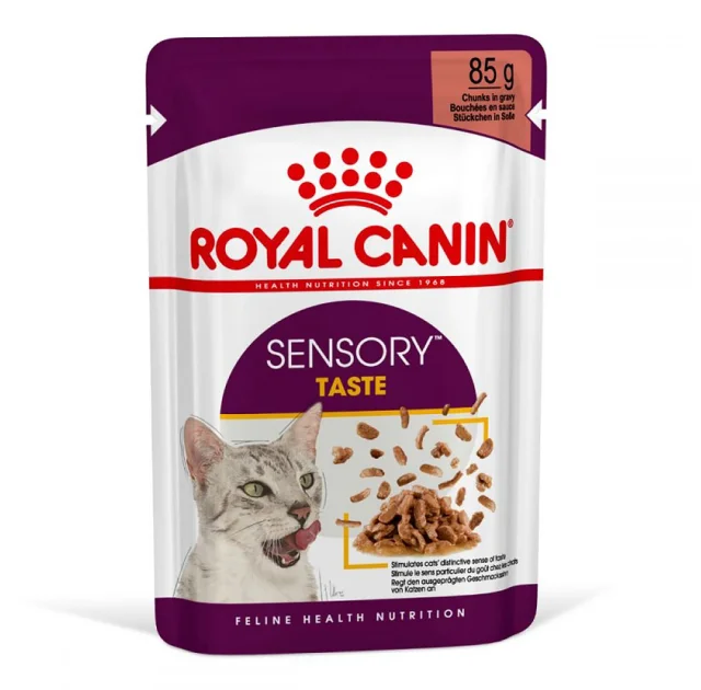 Вологий корм Royal Canin Sensory Taste Gravy для котів вибагливих до смаку, шматочки в соусі, 85 г
