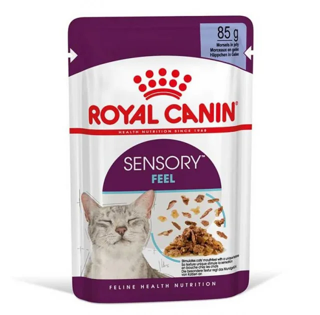 Вологий корм Royal Canin Sensory Feel Jelly для вибагливих котів, шматочки в желе, 85 г