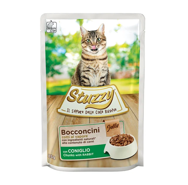 Влажный корм Mister Stuzzy Cat Rabbit с кроликом в желе, для котов, 85 г
