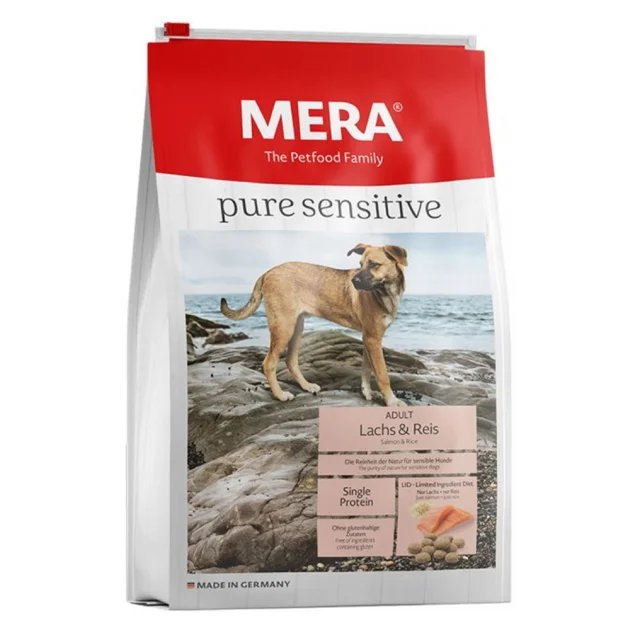 Сухой корм Mera Pure Sensitive Adult Lachs&Reis для взрослых собак, с лососем и рисом, 12.5 кг