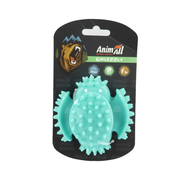 Игрушка AnimAll GrizZzly мультифункциональный мяч, для собак, 9.3 см, мятная