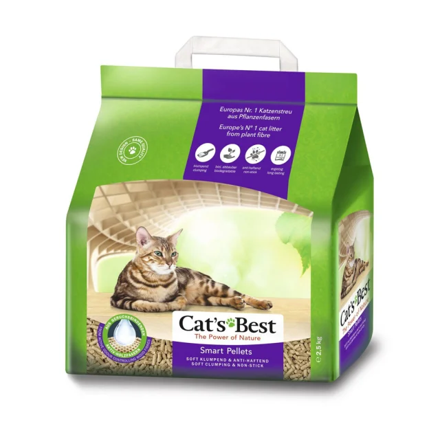 Деревний наповнювач, Cat's Best Smart pellets, 2.5 кг
