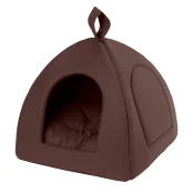 Пирамида Теремок для животных, размер XXS, 35×35×35 см, коричневая