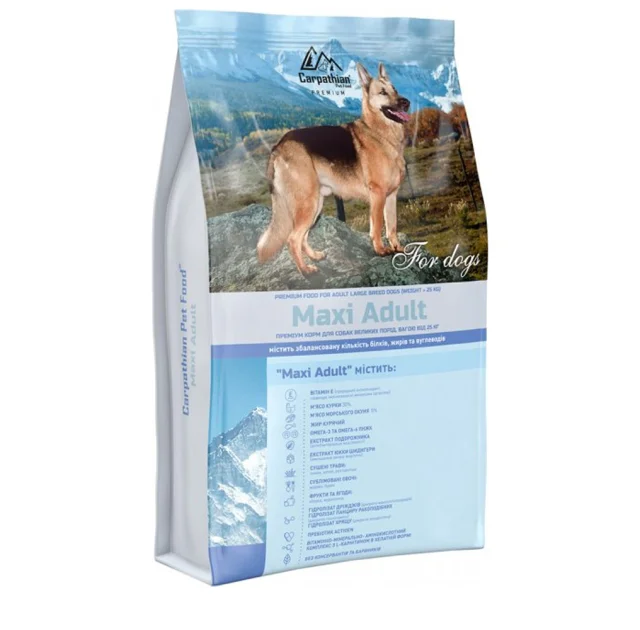 Сухий корм Carpathian Pet Food Maxi Adult для дорослих собак великих порід вагою від 25 кг, з куркою, 12 кг