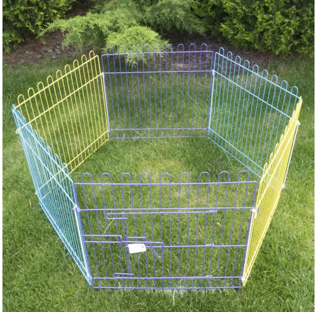 Клетка-манеж Tesoro 3000 для щенков, металлическая, 6 секций по 62×62 см
