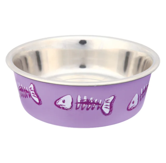 Миска Trixie для кішок, сталева з пластиковим покриттям, 0.25 л/12 см