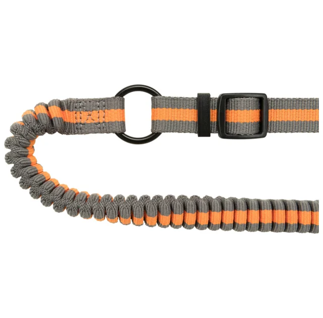 Поводок для пробежек Trixie нейлон, 1.33-1.80 м, толщина 20 мм, графит с оранжевым