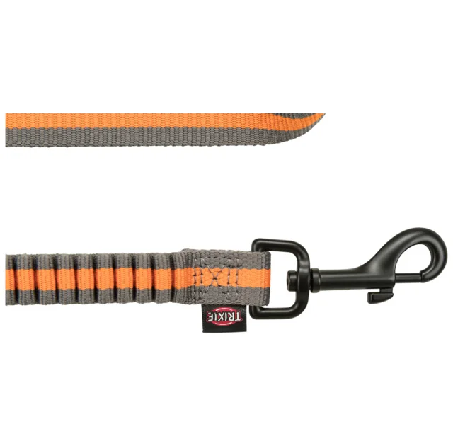 Поводок для пробежек Trixie нейлон, 1.33-1.80 м, толщина 20 мм, графит с оранжевым