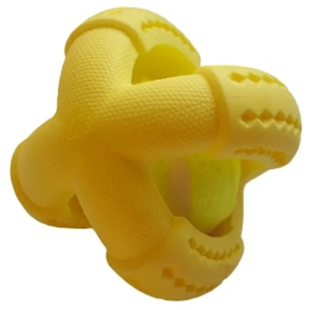 Іграшка AnimAll GrizZzly для собак, тенісний м'яч, жовтий, 9.2 см