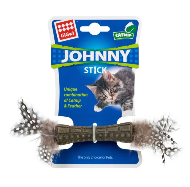 Іграшка GiGwi Catnip, для кішок, пір'я з котячою м'ятою, текстиль, 8 см