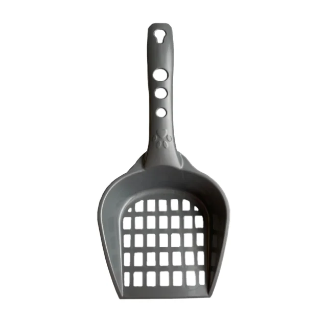 Туалет под наполнитель AnimAll для кошек, с лопаткой, серый, 50×37×13.5 см