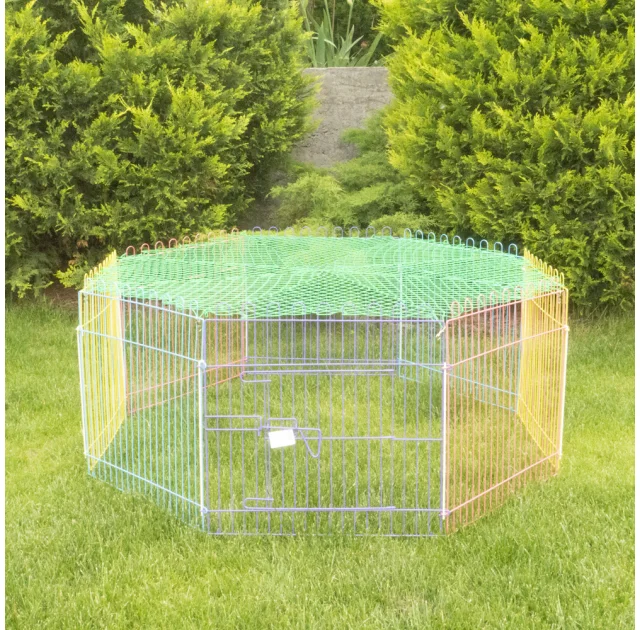 Клітка-манеж AnimAll 3008 для цуценят, металева, 8 секцій по 62×62 см