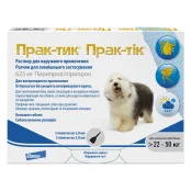 Капли Elanco Prac-tic для борьбы с насекомыми и иксодовыми клещами для больших собак от 22 кг до 50 кг, 3 пипетки