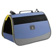 Сумка-переноска Collar для собак и кошек весом до 6 кг, нейлон, серая, 42×24×26 см