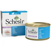 Консервы Schesir Tuna Natural Style натуральные, для кошек, тунец в собственном соку, банка 85 г
