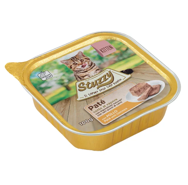 Вологий корм Mister Stuzzy Kitten для кошенят з куркою, паштет, 100 г