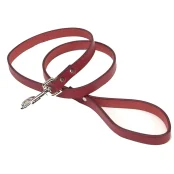Шкіряний поводок Coastal Circle-T для собак, червоний, 2×1.2 м