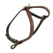 Шлейка Сristel универсальная, кожа, 15 мм, коричнево-чёрная