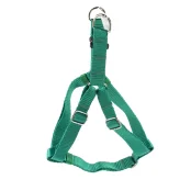 Шлейка Cristel для собак, 20 мм / 48-68 см / 48-68 см, нейлон с пластиковыми пряжками, прошитая, зелёная